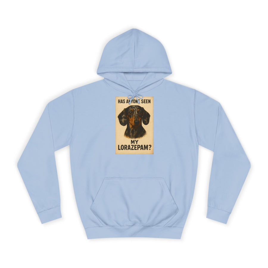 True Insights Has Anyone Seen My Lorazepam Dackel Hoodie – Lustiges Vintage-Dackel-Motiv in Sky Blue
