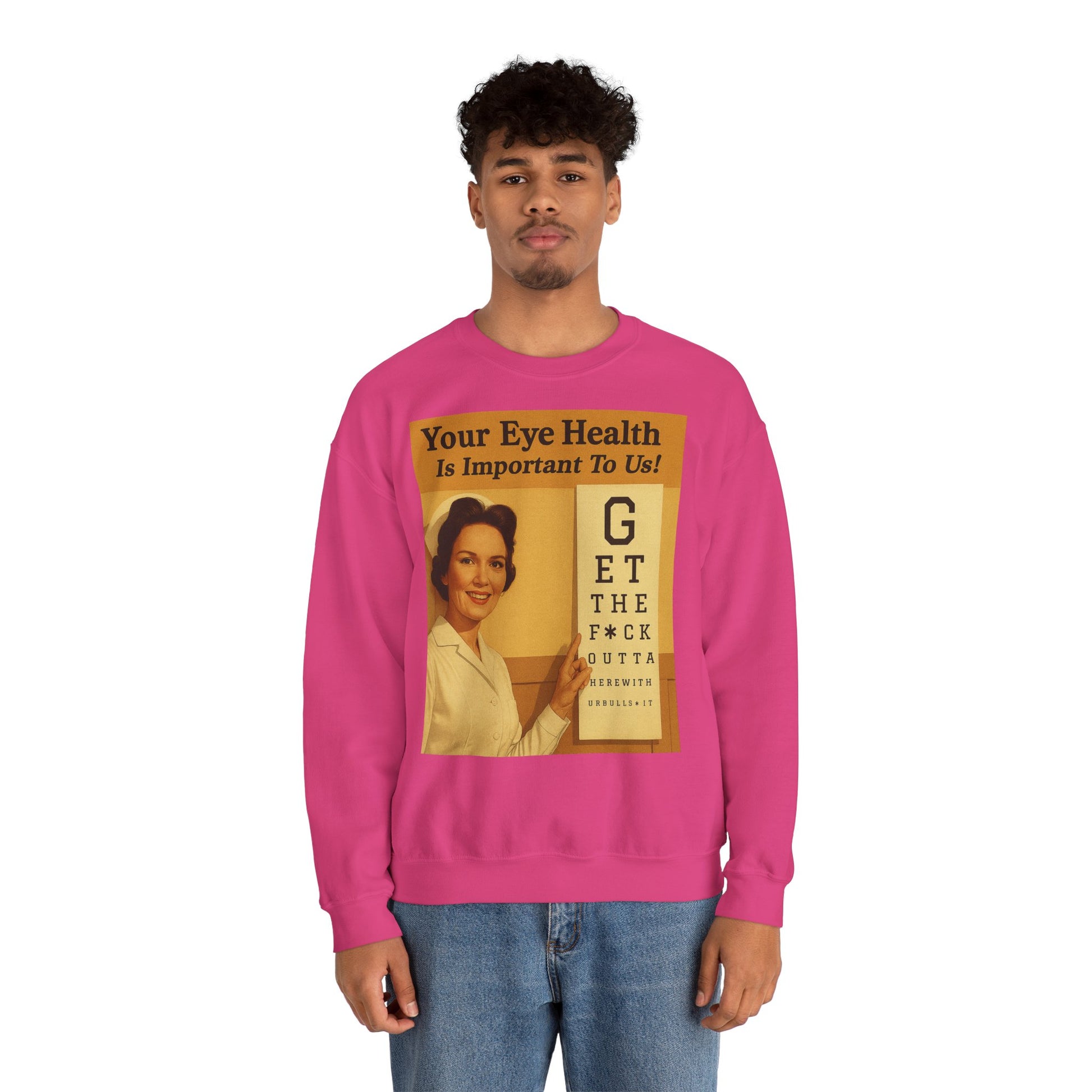 „Eye Health – Bullsh*t Edition“ – Satire-Sweatshirt im Retrolook – Freches Satire-Design für mutige Statements | True Insights