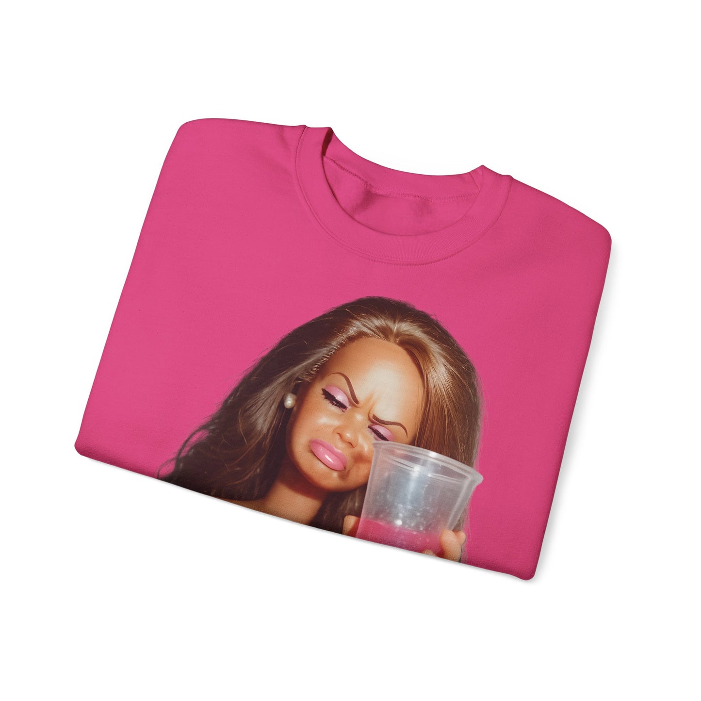 Doll Meme Barbicore Sweatshirt – Lustiges Pink Drink Puppen-Meme Pullover für Partys & Selfmade-Diven