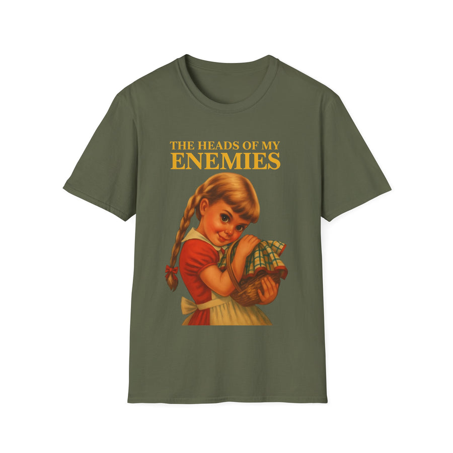 T-shirt satirique The Heads of My Enemies - Humour noir design rétro