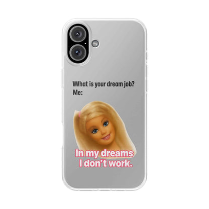 Traumjob Handyhülle – Satirische Anti-Work Phone Case mit Puppen-Illustration