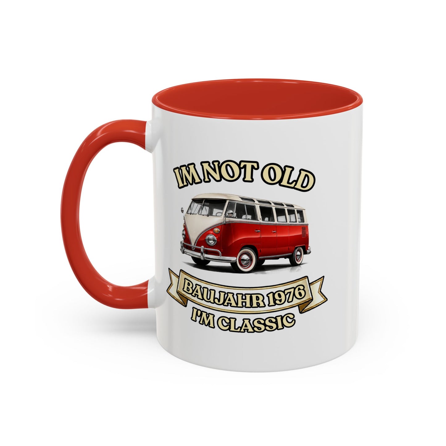 Tasse Baujahr 1976 Retro Bus - I'm Not Old I'm Classic - Geschenk zum 50. Geburtstag für Oldtimer Fans