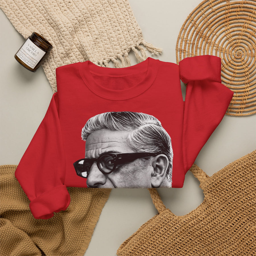 True Insights Sweatshirt Aristoteles Onassis Porträt mit Brille, zeitloser Vintage Legenden Pullover Herren Damen