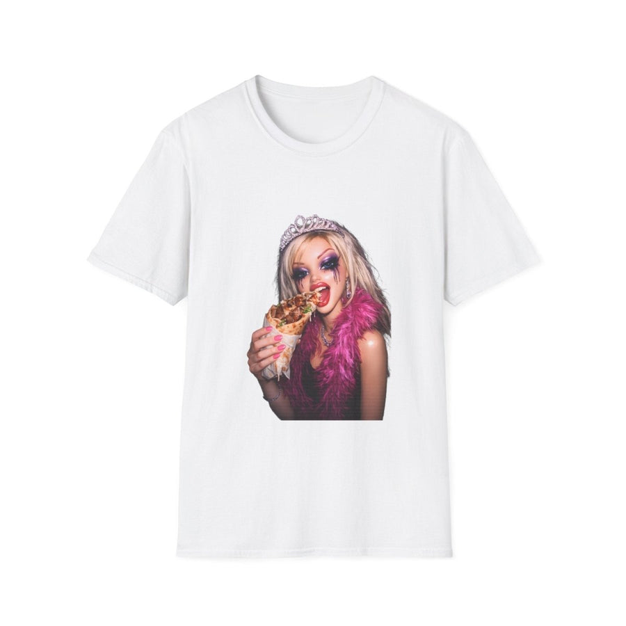 True Insights T-Shirt Plastik trifft Döner Puppen-Meme in Weiß, lustiges Print-on-Demand Statement-Shirt