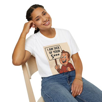 „I Am Sick of Your S*“ – Shirt im Retro-Comic-Look