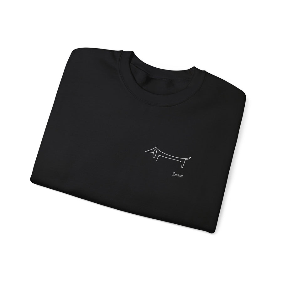 Picasso Dackel Sweatshirt – Minimalistische Dackel-Linienzeichnung