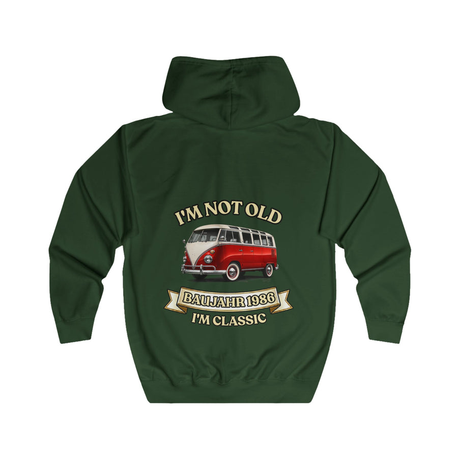 Jahrgang 1986 Zip-Hoodie – Geschenk zum 40. Geburtstag | VW Bulli