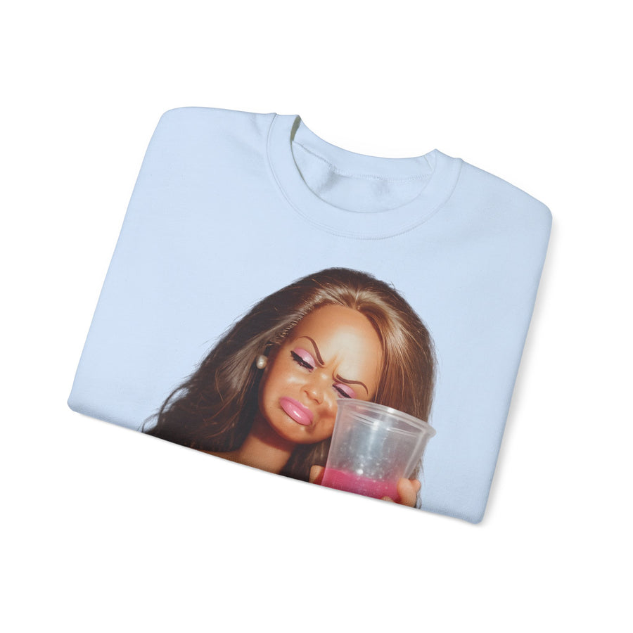 True Insights Barbicore Pullover mit Puppen-Meme Pink Drink Motiv für selbstbewusste Frauen