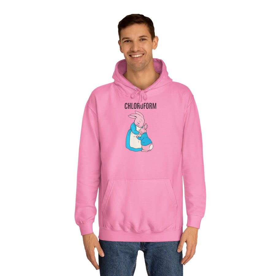 CHLOROFORM Konijn Hoodie – Zwarte humor met konijntjes-motief
