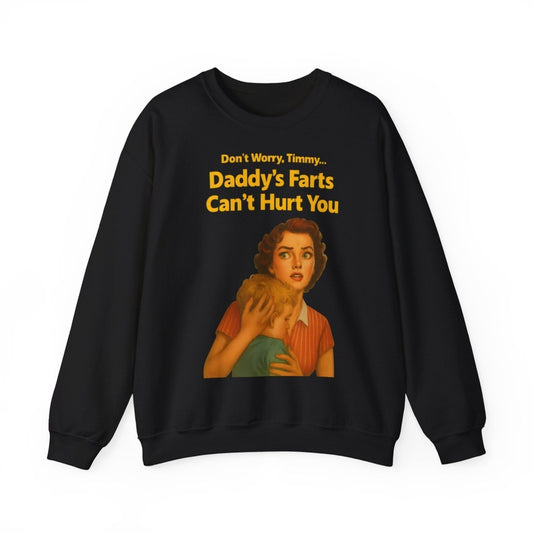 Sweatshirt – Daddy’s Farts – Satirisches Retro-Sweatshirt mit schwarzem Humor | True Insights Design mit Humor