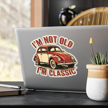 I'm Not Old I'm Classic Sticker – Vintage Käfer Oldtimer Aufkleber für Geburtstag & Autofans