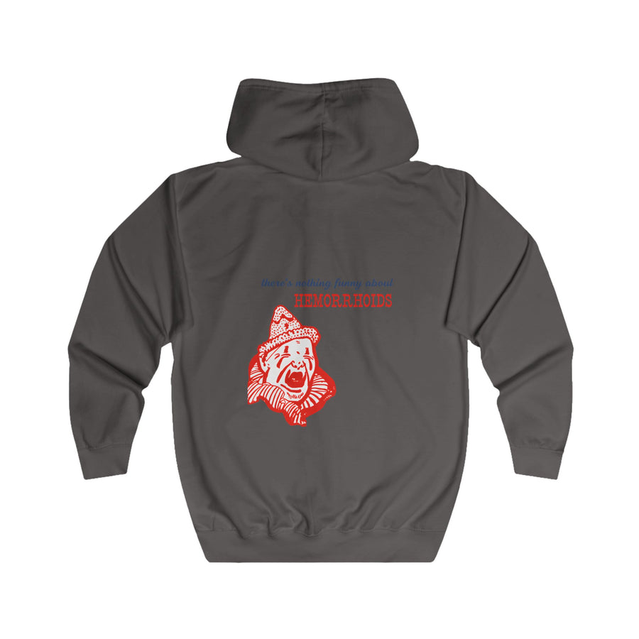 There's Nothing Funny About Hemorrhoids Zip-Hoodie – Sarkastisches Clown-Motiv