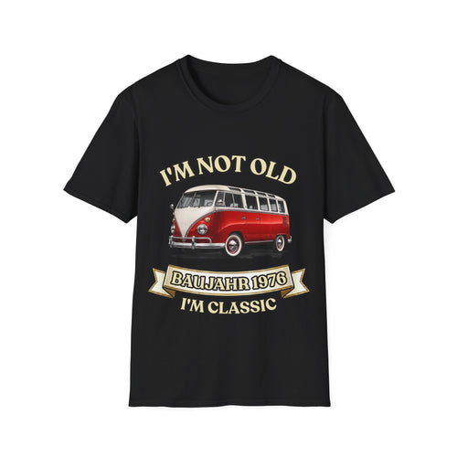 Baujahr 1976 T-Shirt zum 50. Geburtstag – I'm Not Old I'm Classic – Retro Bus Vintage Geschenk Unisex