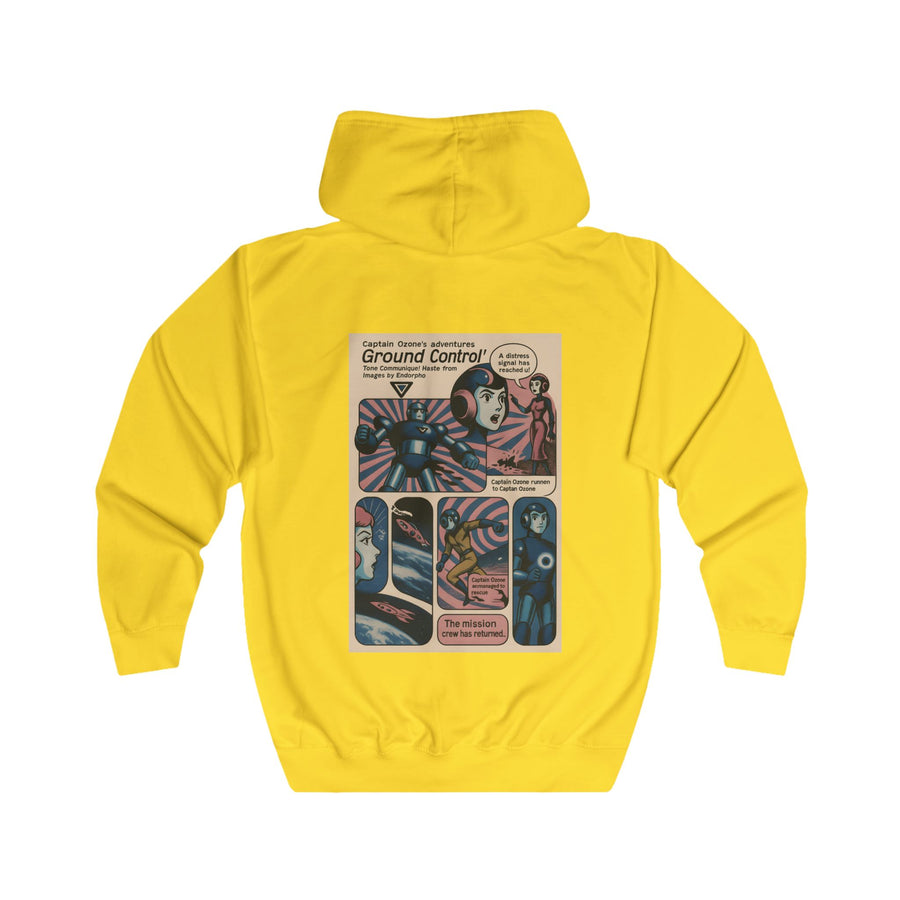 Captain Ozone Zip-Hoodie – Retro-Sci-Fi-Comic-Motiv