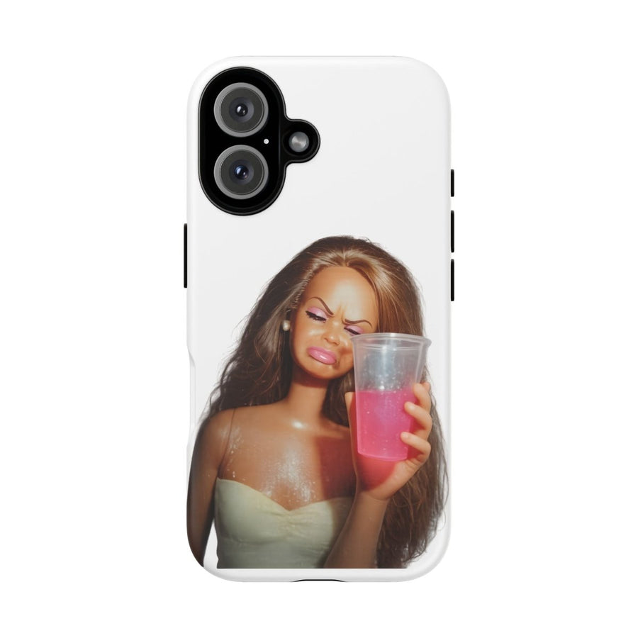 Handyhülle Pink Drink Doll – Lustiges Barbie-Meme für iPhone & Samsung