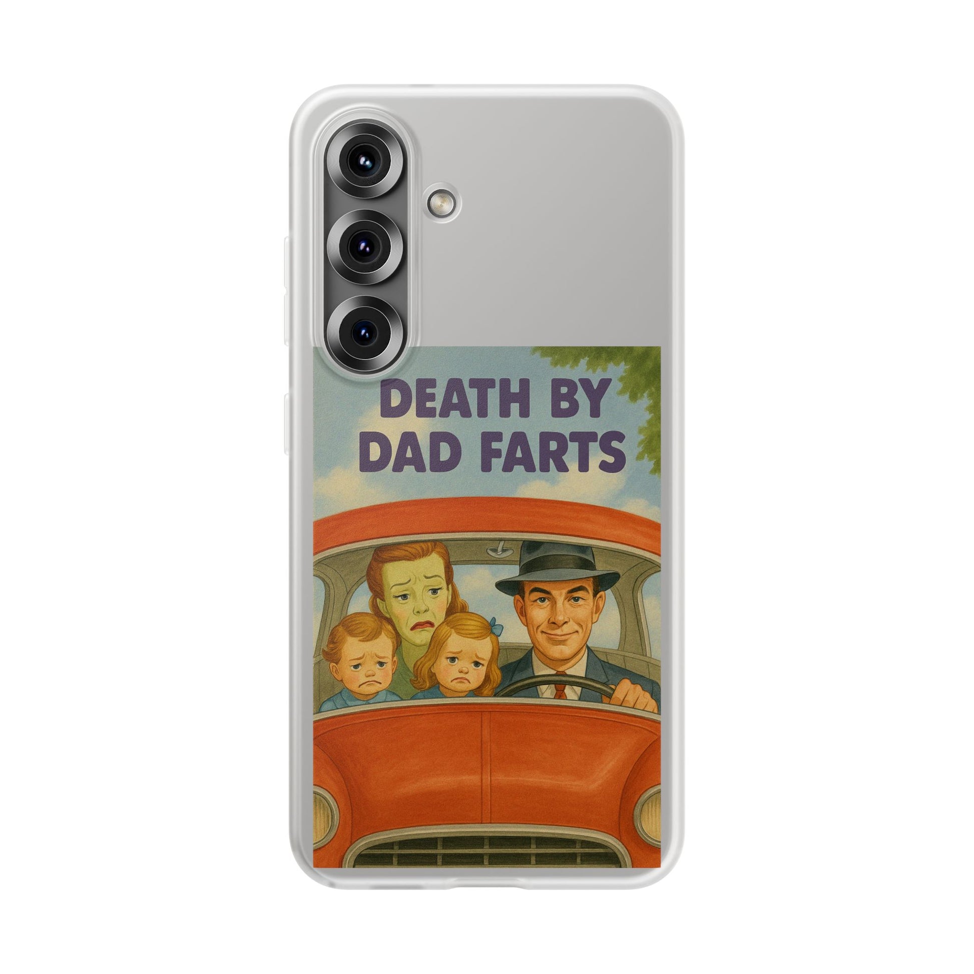 Death by Dad Farts – Satirische Retro-Handyhülle im 50s-Familienauto-Stil-Phone Case-True Insights