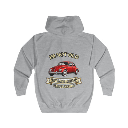 Zip Hoodie Baujahr 1976 - Im Not Old I'm Classic - Roter Käfer Oldtimer - Geschenk zum 50. Geburtstag