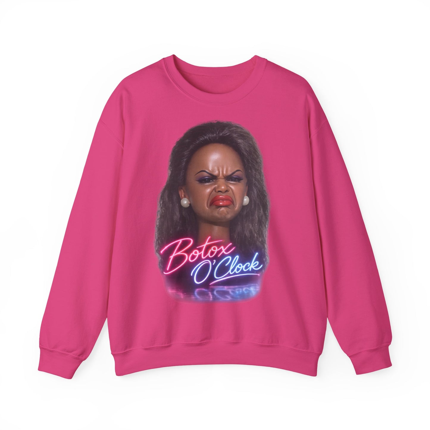 Botox O'Clock T-Shirt Damen Herren – Lustiges Neon Meme Statement Shirt Geschenk für Beauty Fans