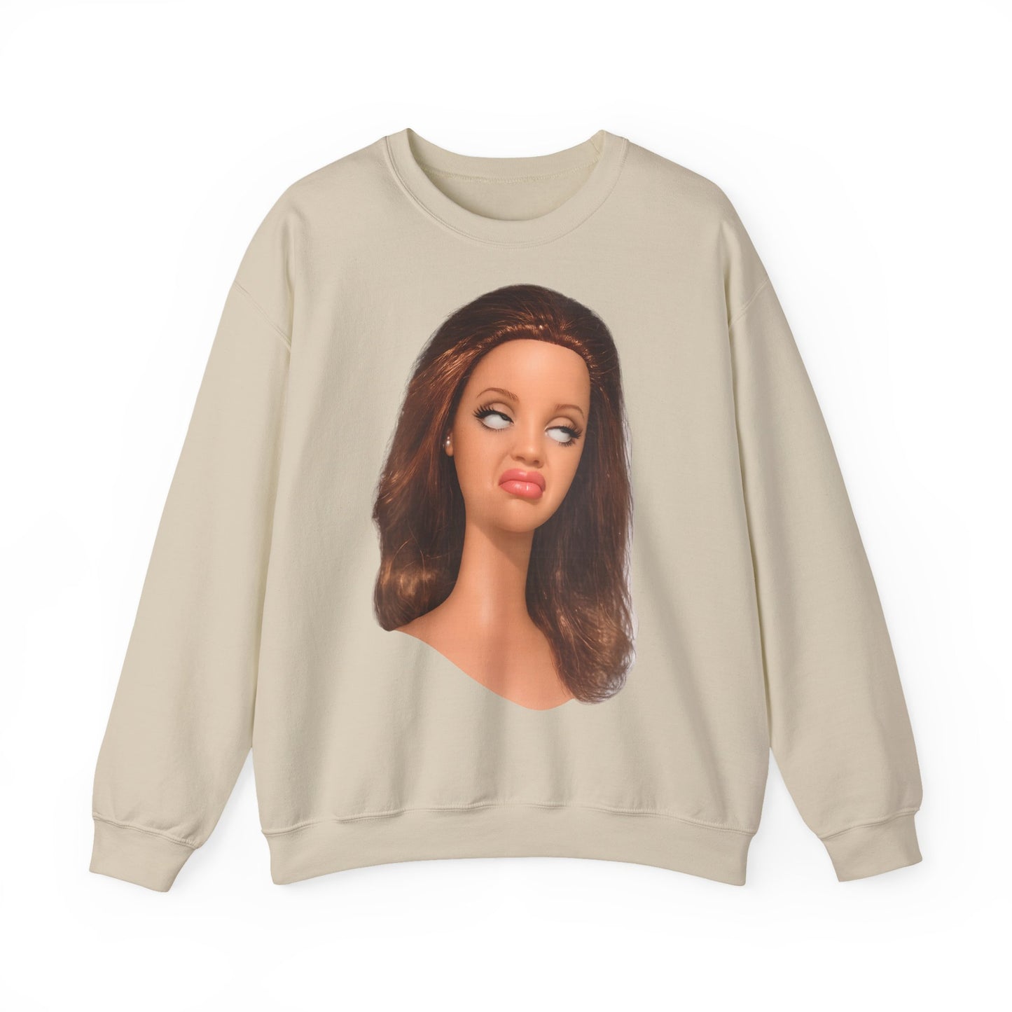 Lustiges Puppen-Gesicht T-Shirt | Genervter Blick Meme Shirt | Ironisches Statement Geschenk für Frauen