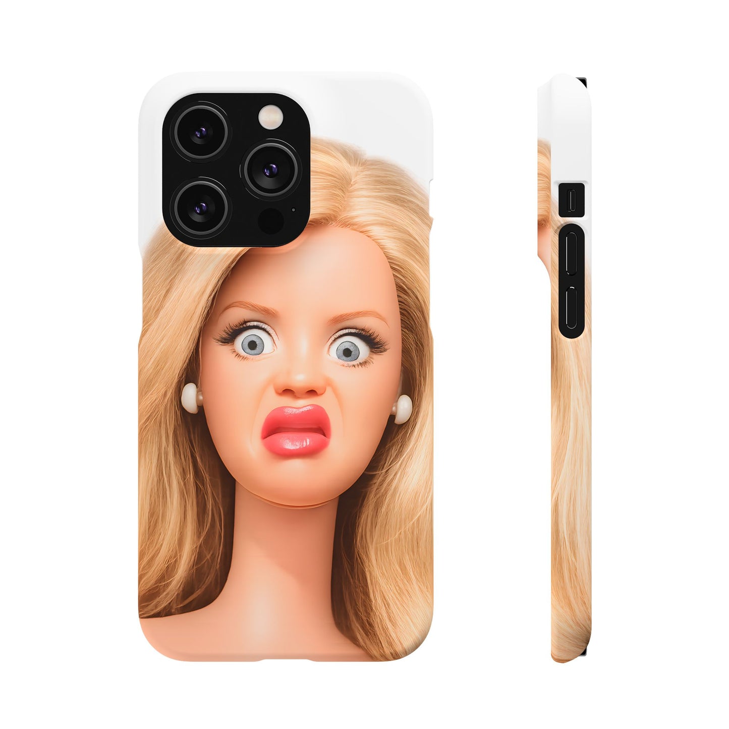 Lustige Handyhülle mit schockiertem Puppen-Gesicht – Meme Handy Case für Humor-Fans & witzige Geschenkidee