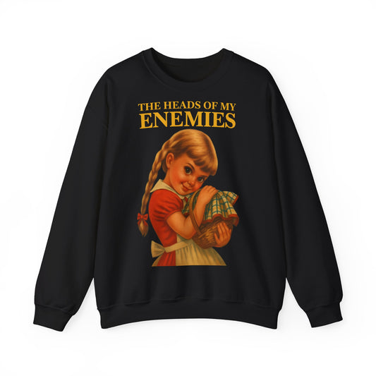 Sweatshirt „The Heads of My Enemies“ – Subversive Kunst zum Anziehen