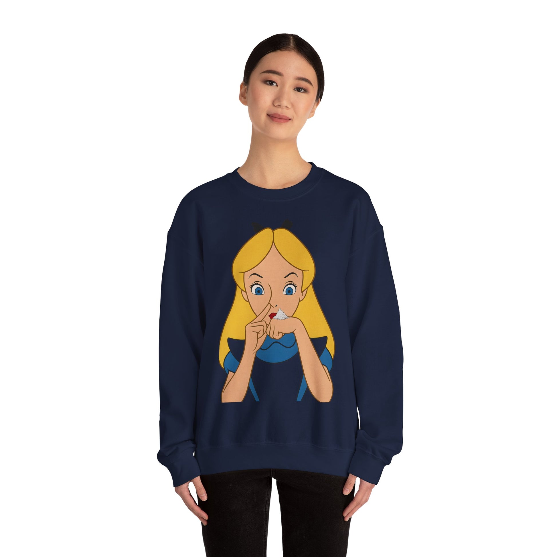 Sweatshirt – Satire Sweatshirt – "Alice im Rausch" Pop-Art Design | True Insights Design mit Humor