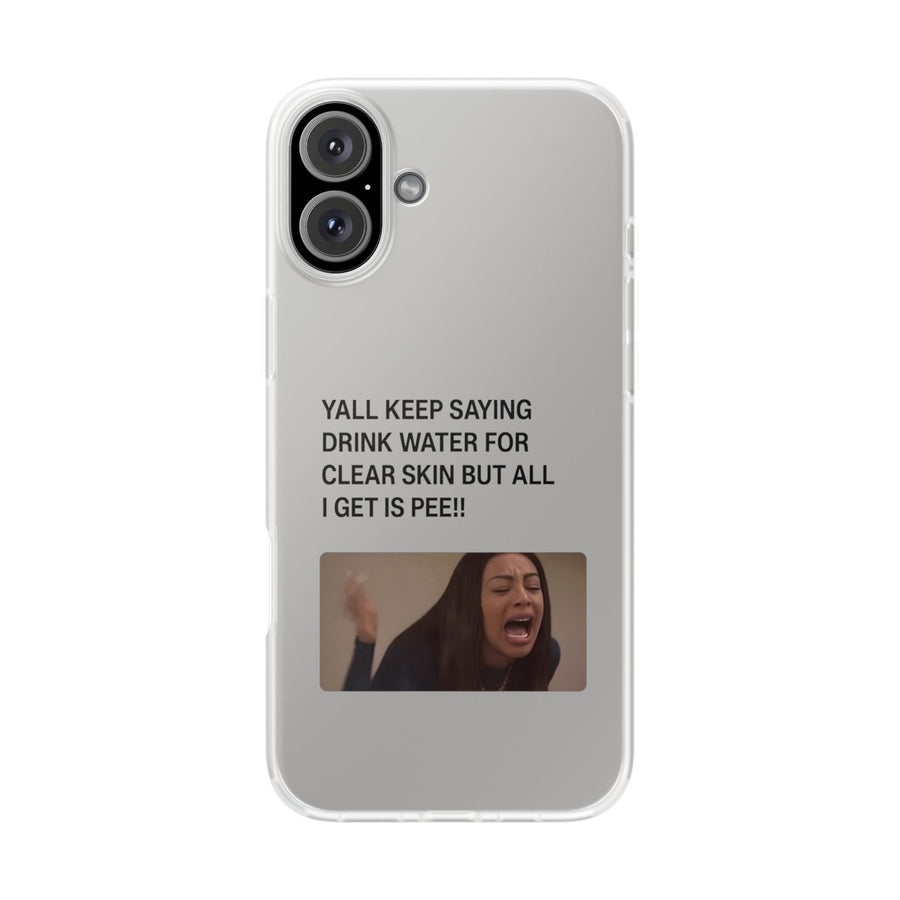 Coque de téléphone mème « Soins de la peau » – « Je ne fais que pisser ! » | Prendre soin de soi avec humour