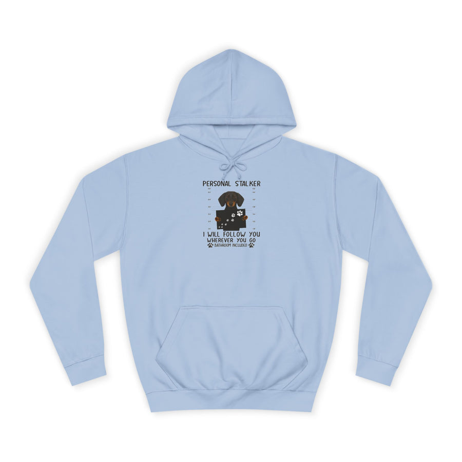 True Insights Dackel Personal Stalker Hoodie – Lustiges Dackel-Motiv – I Will Follow You in Sky Blue