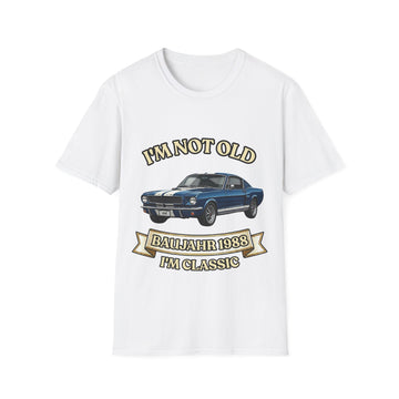 Geschenk zum 38. Geburtstag – T-Shirt Jahrgang 1988 Muscle Car – White – Vorderseite