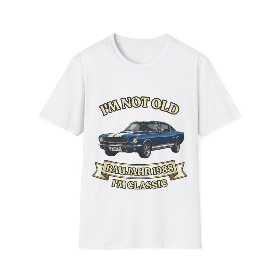 Jahrgang 1988 T-Shirt Oldtimer I'm Not Old I'm Classic  Geschenk zum 38. Geburtstag Mann Retro Kultauto Klassiker Vintage Auto True Insights