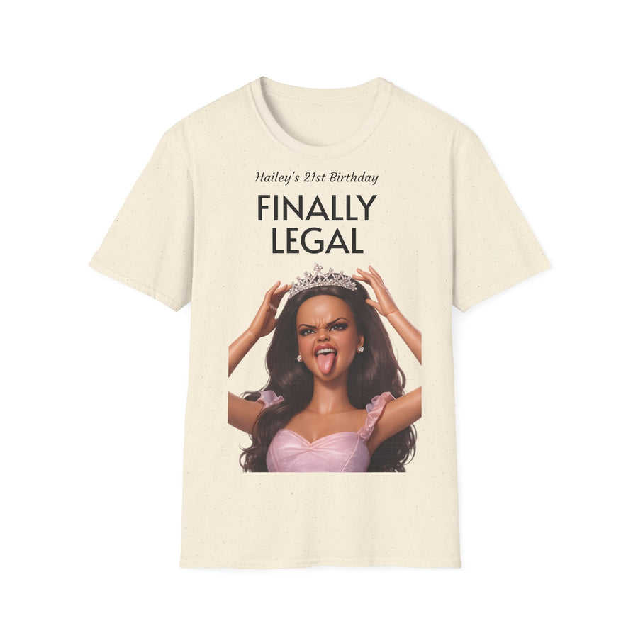 True Insights T-Shirt Freche Prinzessin mit Wunschname in Natural, lustiges Geschenk zum Geburtstag