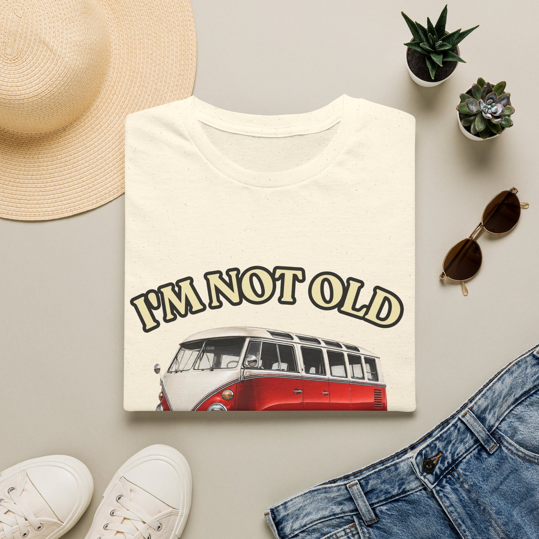 True Insights T-Shirt Baujahr 1976 Classic Bus Oldtimer, Retro Aufdruck für Fans klassischer Fahrzeuge