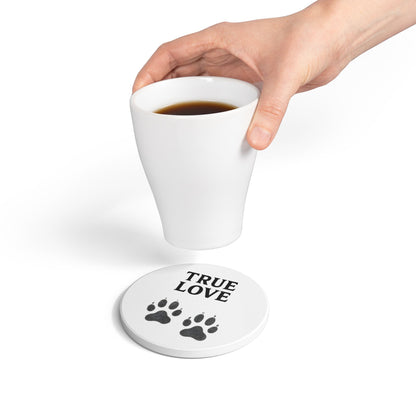 True Love Haustier-Untersetzer – Keramik-Coaster mit Pfotenprint-Home Decor-True Insights