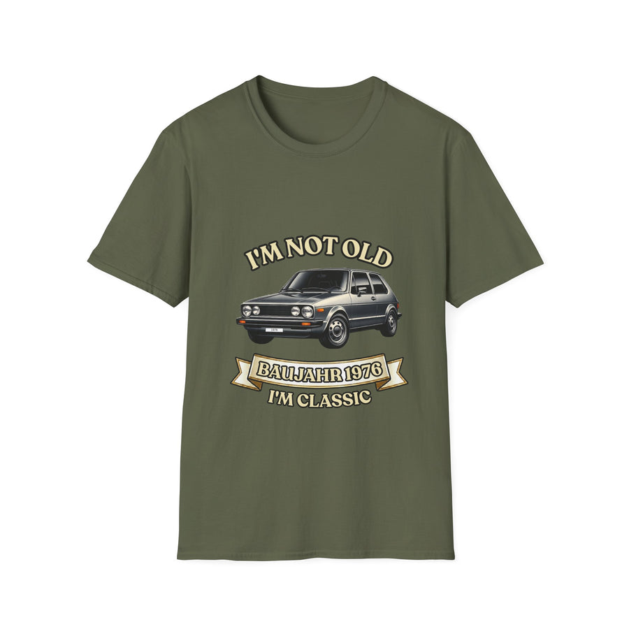 Born in 1976 T-Shirt – 50th Birthday Gift | Classic Car
