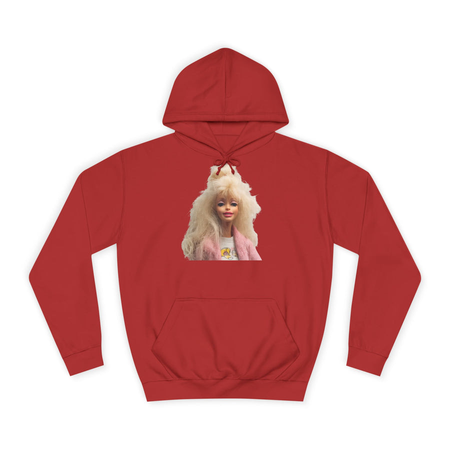 Retro Barbie Doll Women's Hoodie | 80s Style Doll Print | Nostalgia Gift for Doll Fans