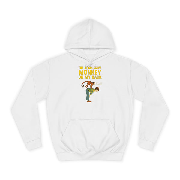 The Aggressive Monkey On My Back Hoodie - Grappige Aap Vintage Retro Spreuk Trui - Ironische Humor Cadeau