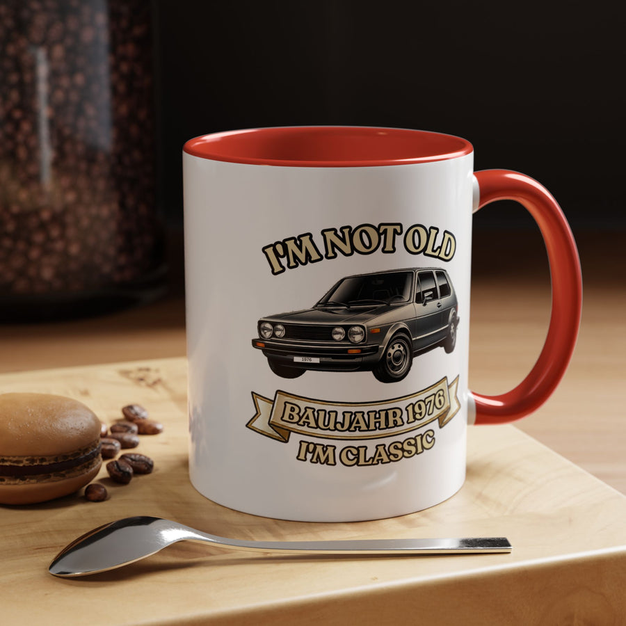 Born in 1976 Mug – 50th Birthday Gift | Classic Car