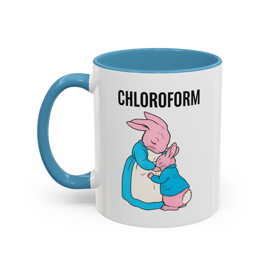 CHLOROFORM Mug Lapins - Mug humour noir, cadeau drôle pour fans de sarcasme
