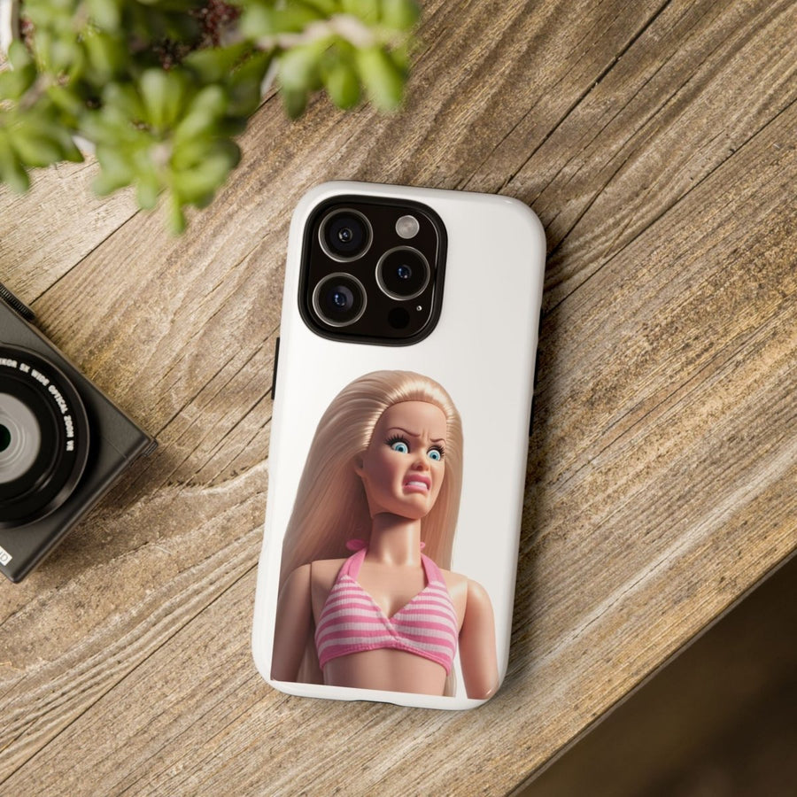 Handyhülle Lustige Pink Doll – Shocking Face Motiv für iPhone & Samsung