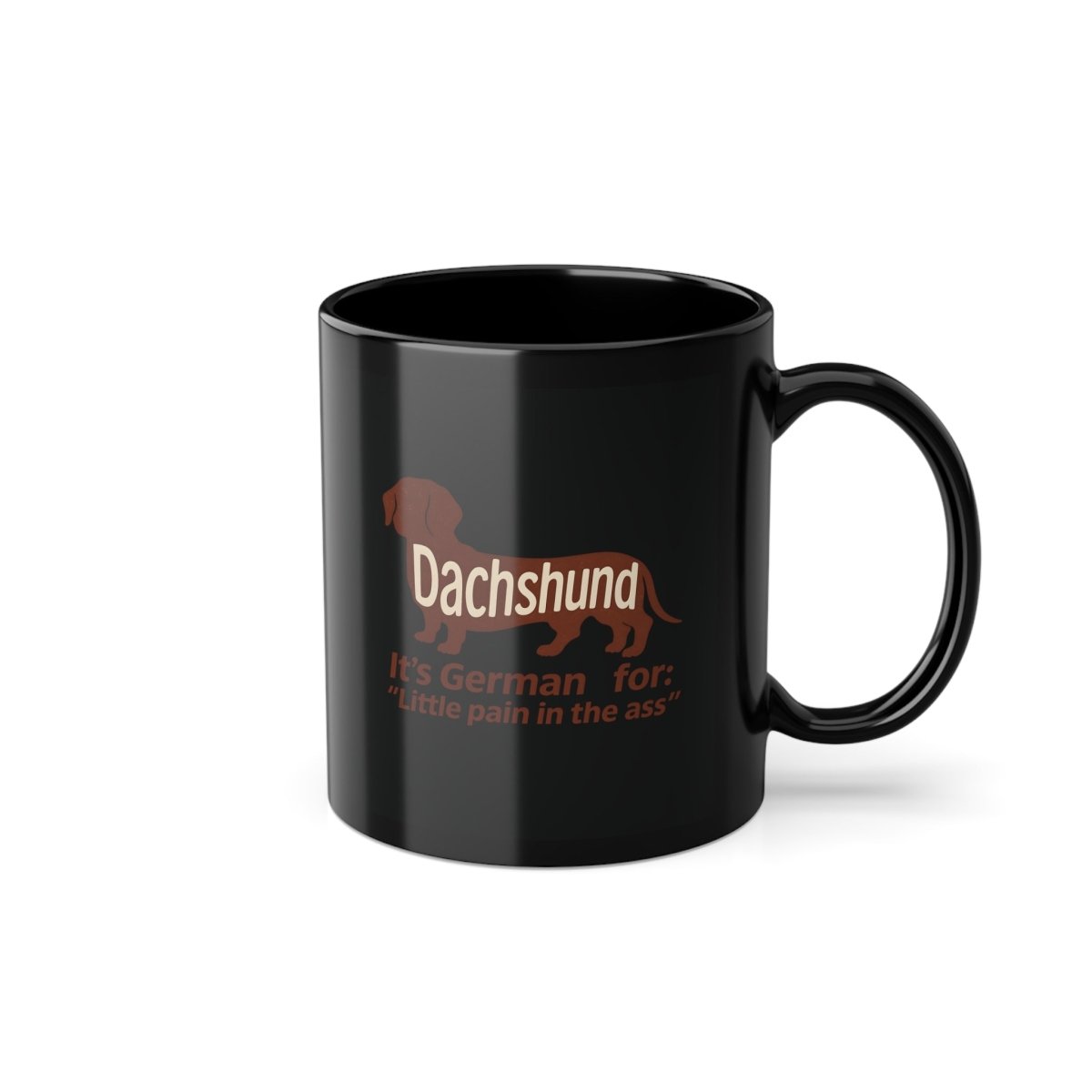 Witzige Dackel-Tasse – „Little Pain in the Ass“ schwarz-Mug-True Insights