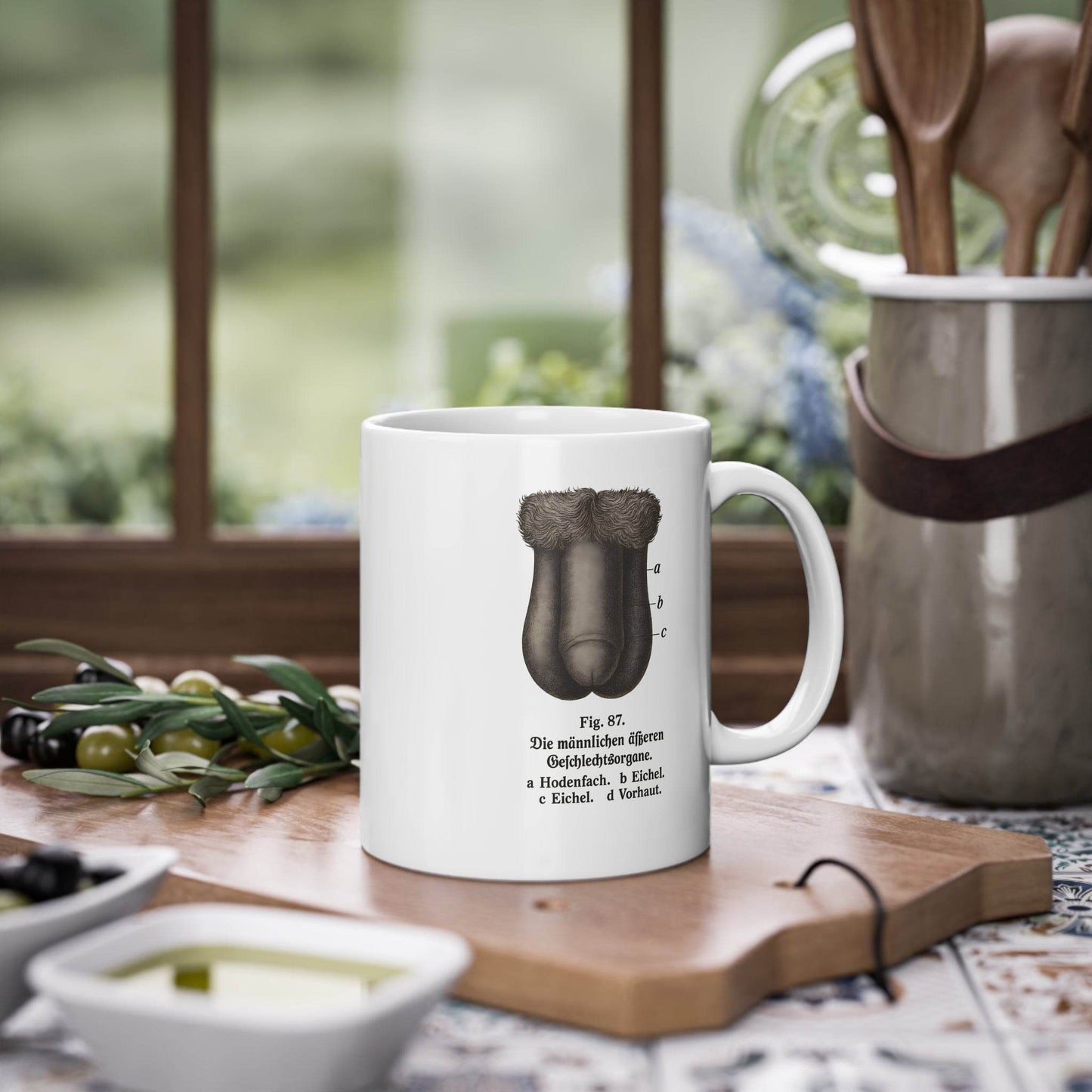 Anatomy Mug – Fig. 87: The Male Sexual Organs | Ironic Wake-Up Call