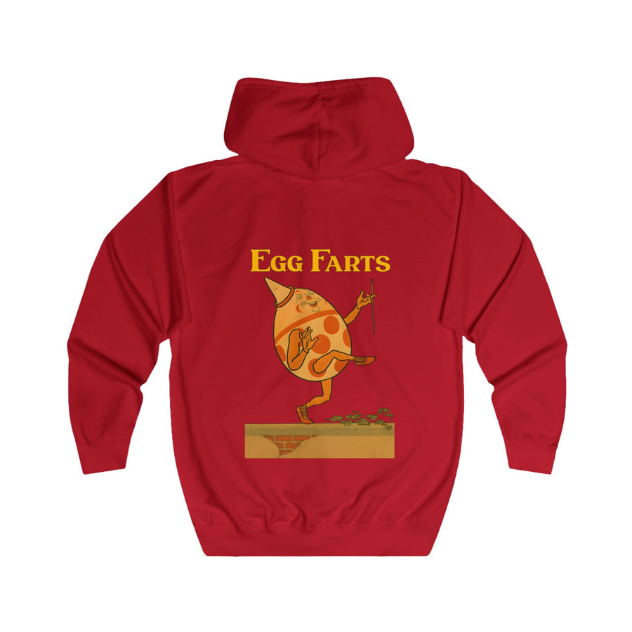 True Insights Egg Farts Zip-Hoodie – Surreales Retro-Ei-Motiv