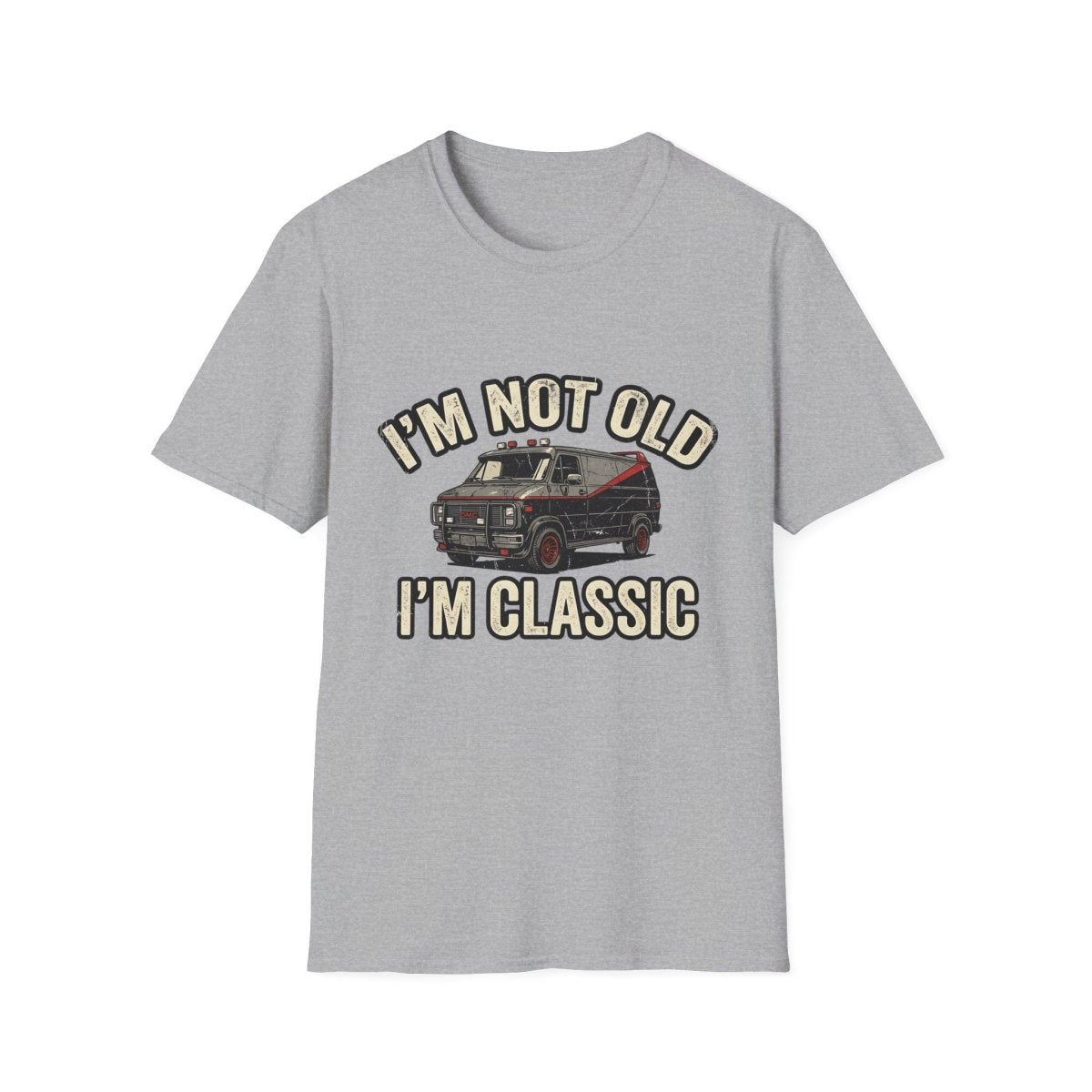 True Insights T-Shirt I'm Not Old I'm Classic Retro Van 80er Motiv in Sport Grey