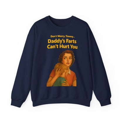 Sweatshirt – Daddy’s Farts – Satirisches Retro-Sweatshirt mit schwarzem Humor | True Insights Design mit Humor
