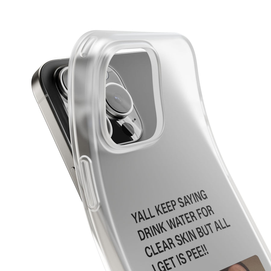 Coque de téléphone mème « Soins de la peau » – « Je ne fais que pisser ! » | Prendre soin de soi avec humour
