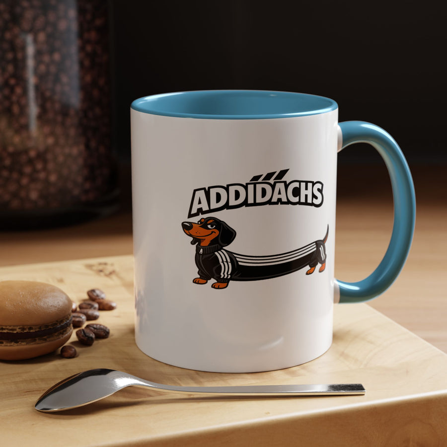 Mug Teckel Rigolo 'ADDIDACHS' - Tasse Chien Sportif pour Amoureux des Teckels