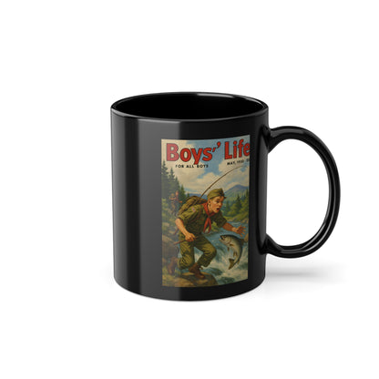Vintage Motiv – Boys’ Life – Gesellschaftskritische Tasse im Retro-Magazin-Stil | True Insights Design mit Humor