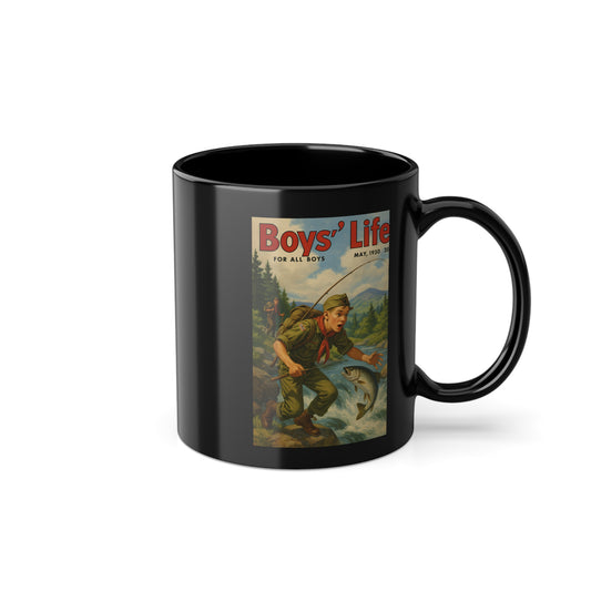 Vintage Motiv – Boys’ Life – Gesellschaftskritische Tasse im Retro-Magazin-Stil | True Insights Design mit Humor