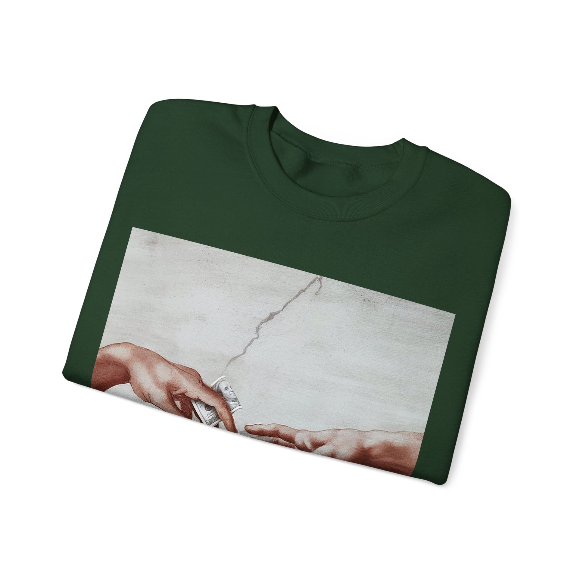 Sweatshirt – The Deal Sweatshirt – Satirische Kunst trifft Streetwear | Michelangelo Meme Design | True Insights Design mit Humor