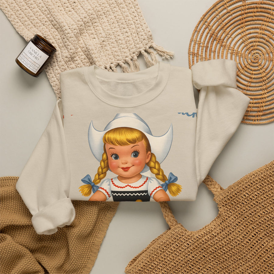 Sweatshirt I Don't Give A Duck - Fille hollandaise rétro humoristique, cadeau vintage drôle
